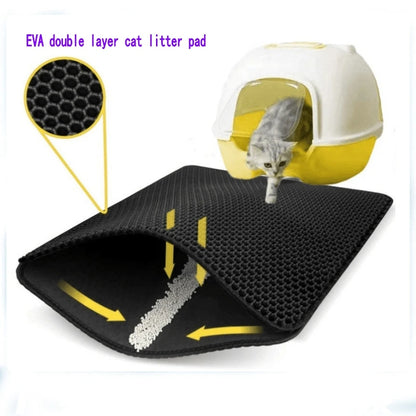 Cat Litter Mat Double Layer Pet Litter Box Waterproof Pet Mat