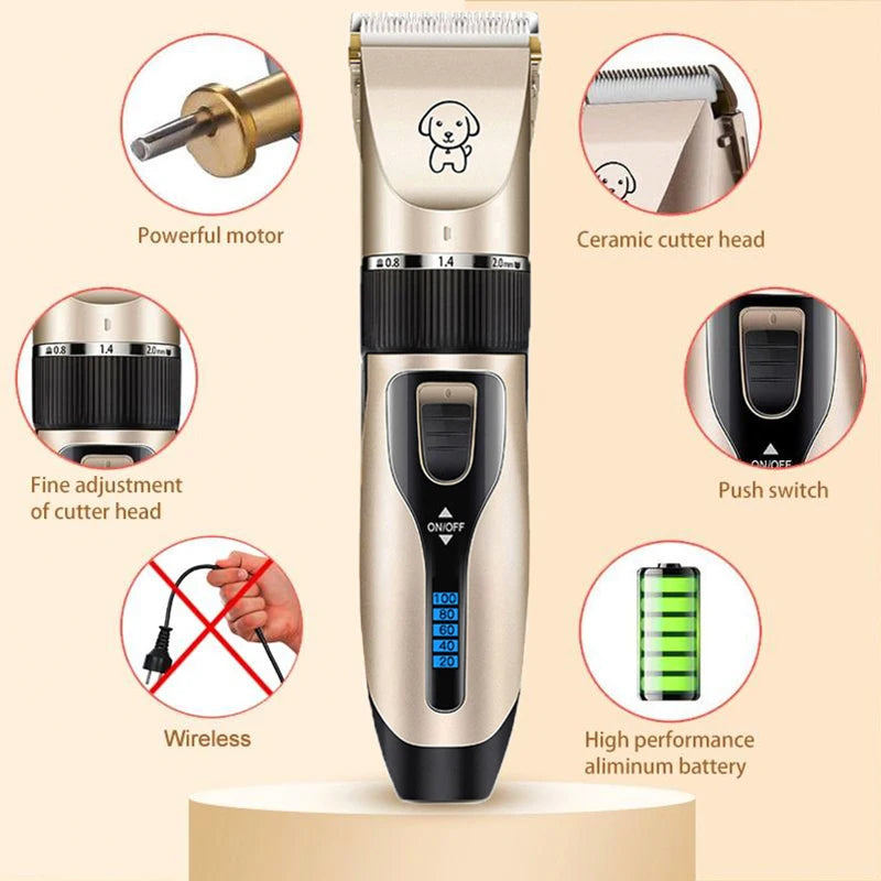 Haircut Trimmer Shaver Set For Pets