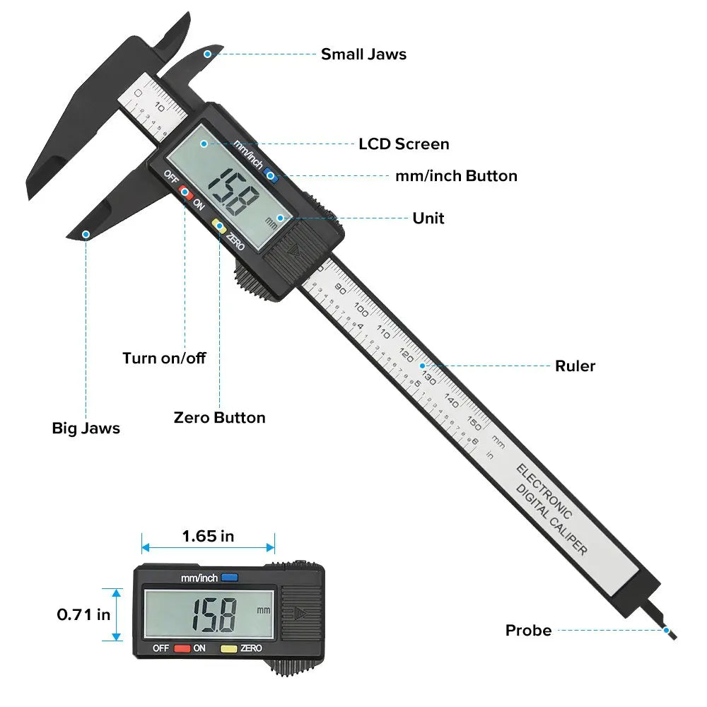 Digital Caliper 150mm Digital Micrometer